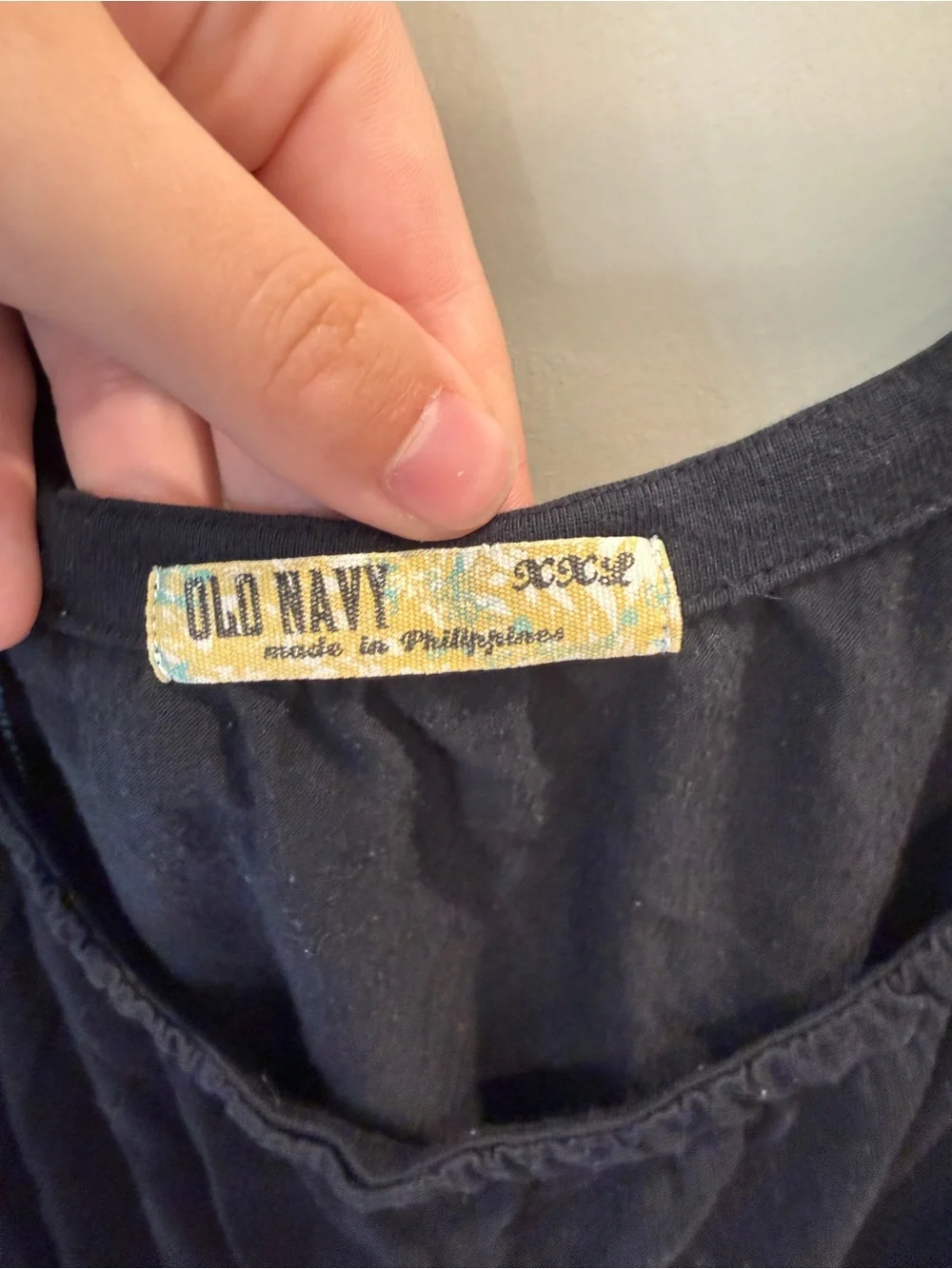 Old Navy Black Scoop Neck Short Sleeve Blouse